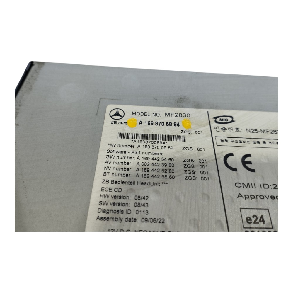 Radio Som Mercedes B180 2010 1.7 V630 5