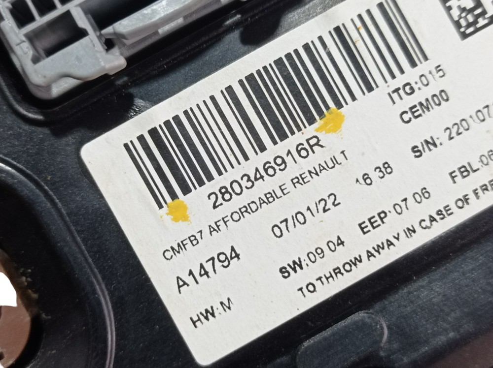 Tela Multimídia Renault Zoe Neo Int 2023 V617 5