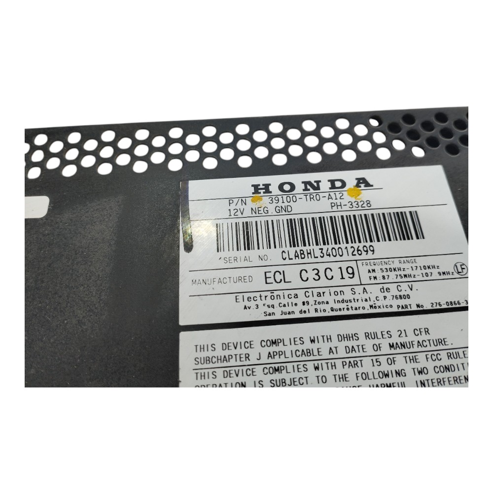 Som Rádio Honda Civic Lxr 2010 A 2015 V658 6