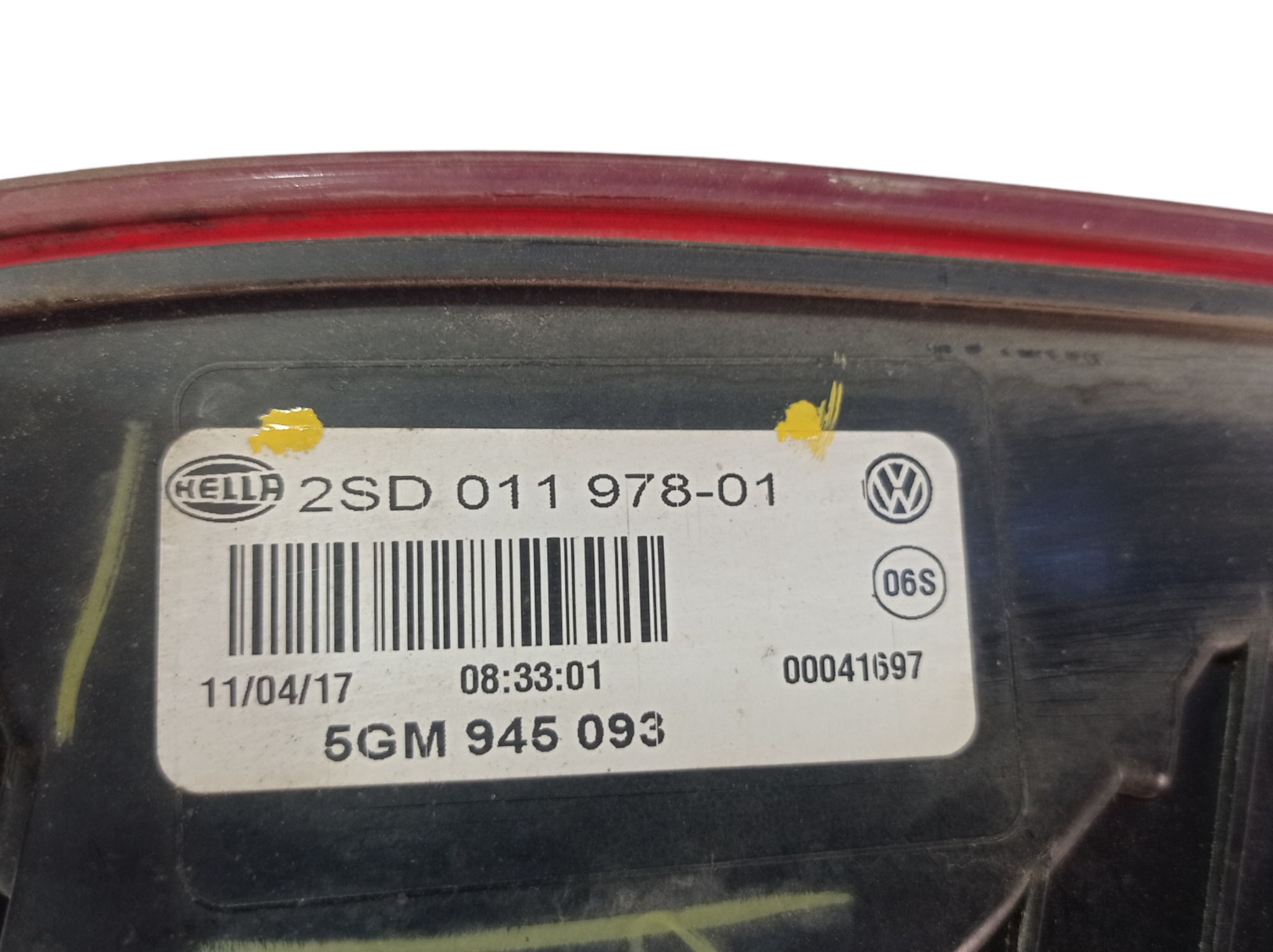 Lanterna Esquerda Tampa Traseira Vw Golf Tsi 2017 V585 Esquerdo 6