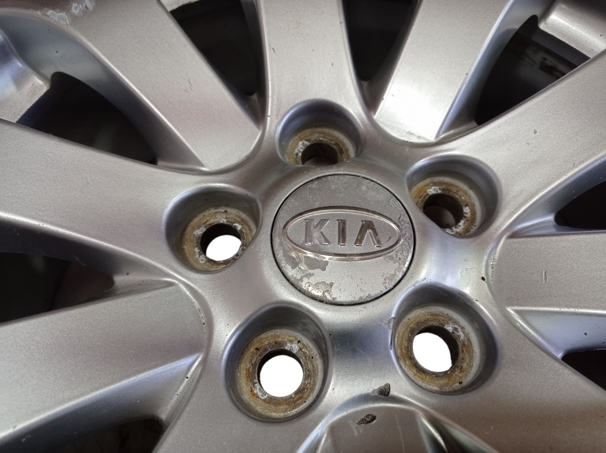 Roda Aro 17 5×114 Kia Opirus 3.8 2008 V581 Cinza 10