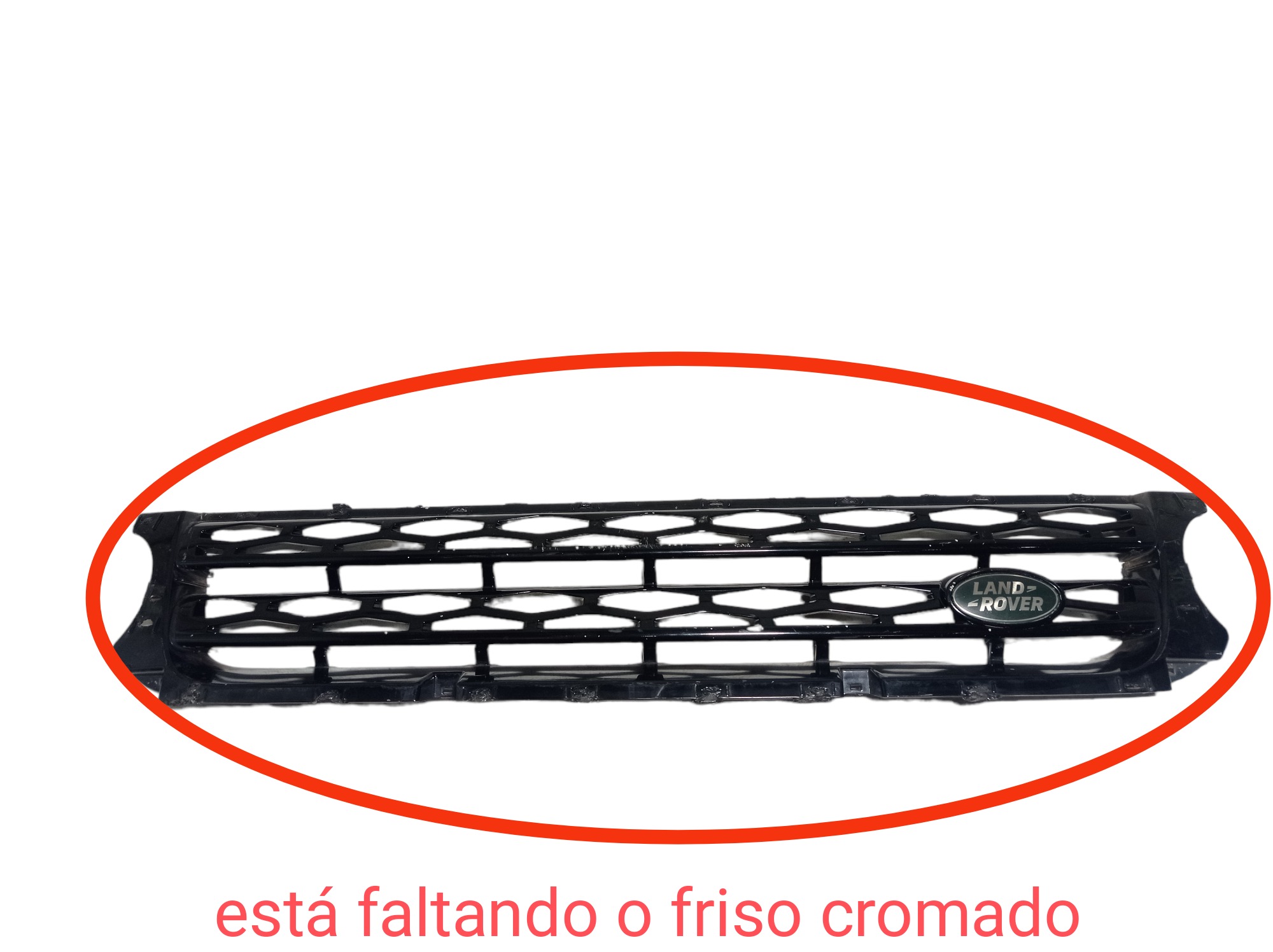 Grade Parachoque Dianteiro Range Rover Sport 2014 V573 Preto Ambos Os Lados 5