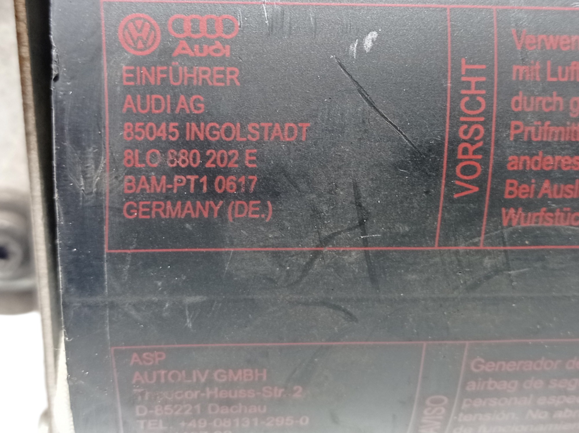 Acabamento Bolsa Painel Audi A3 2002 8l0880202e V109 7