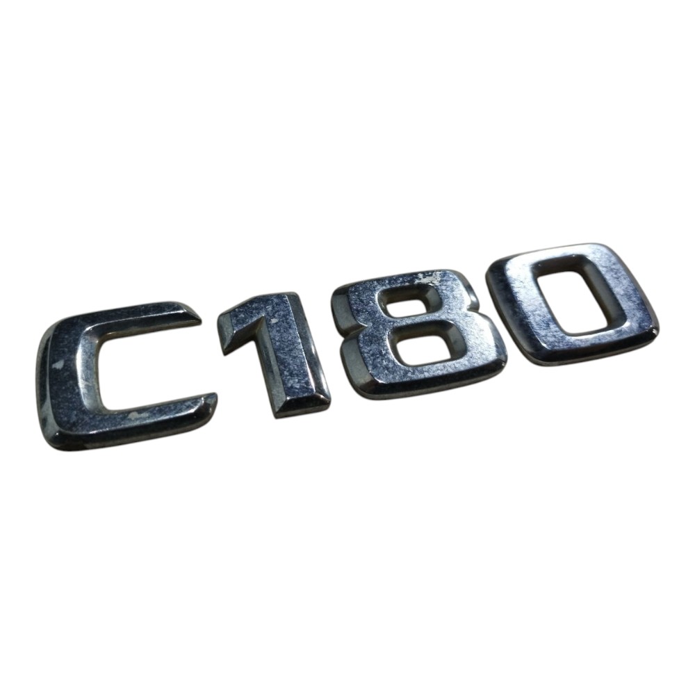 Emblema Traseiro Mercedes C180 2002 2007 V661 Prata 6