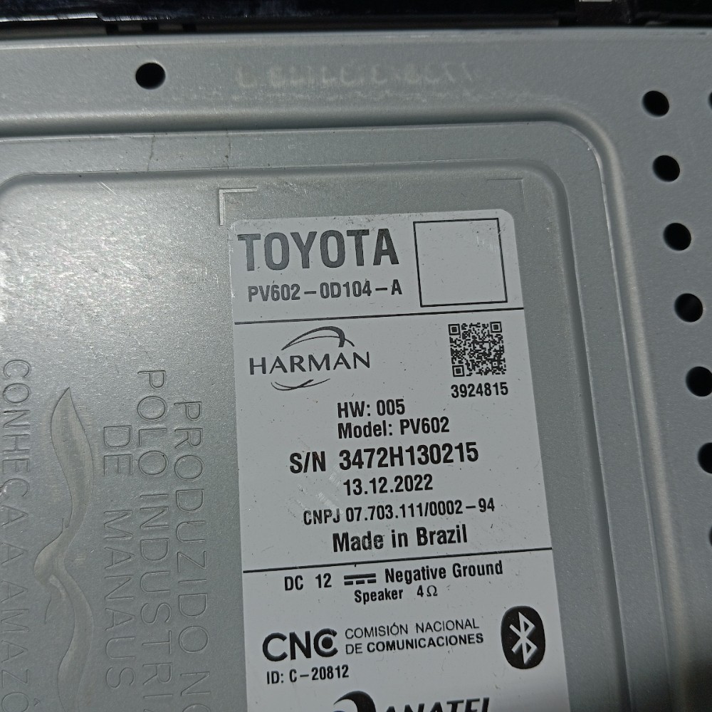 Multimídia Radio Toyota Yaris 2019 A 2023 9
