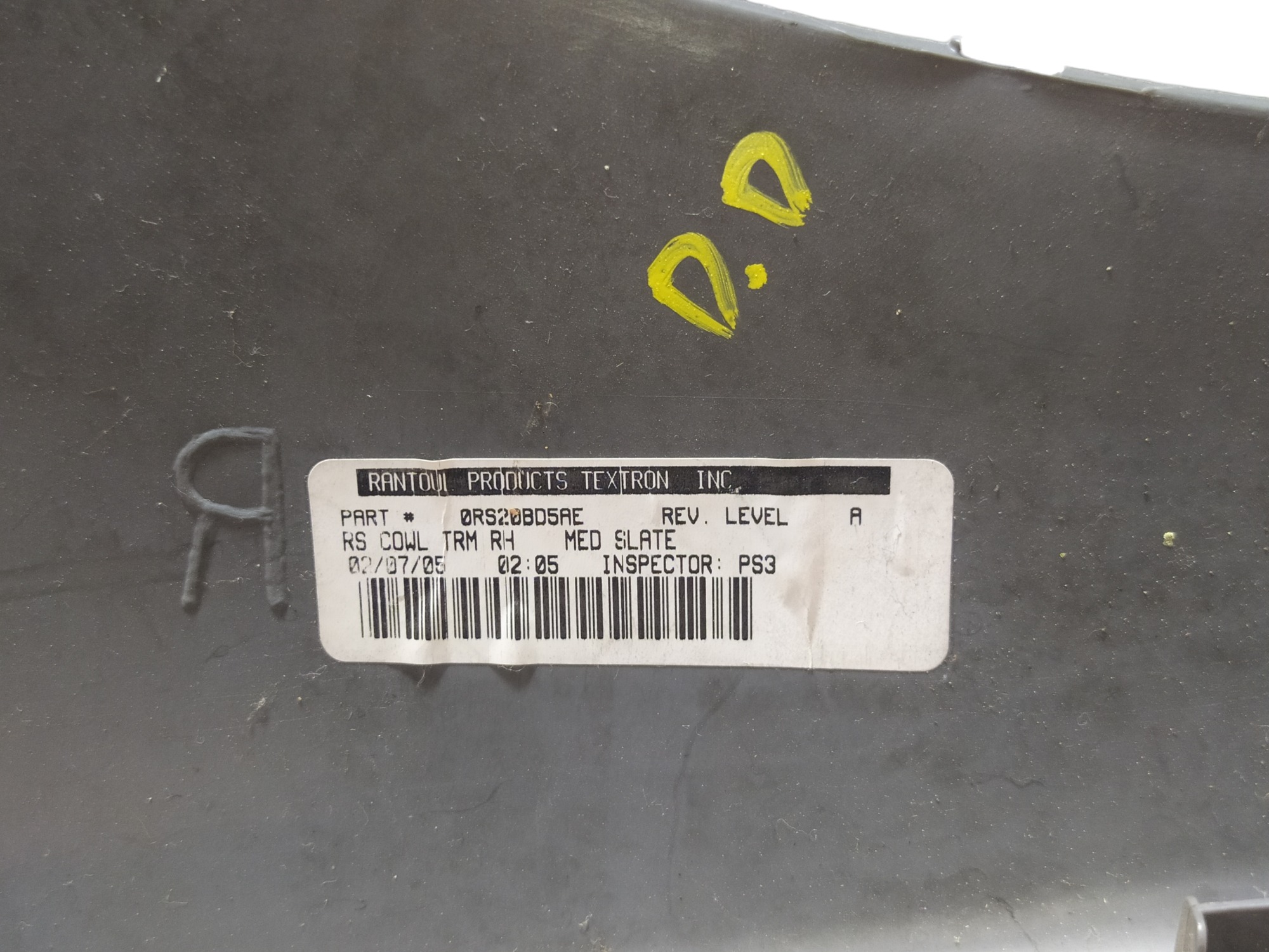 Soleira Dianteira Direita Chrysler Grand Caravan 2005 V586 Cinza 6