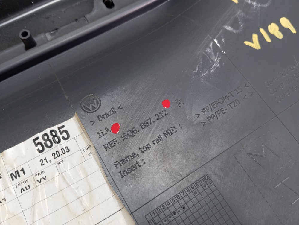 Forro Porta Traseira Direita Vw Polo 2.0 2002 2003 V189 9