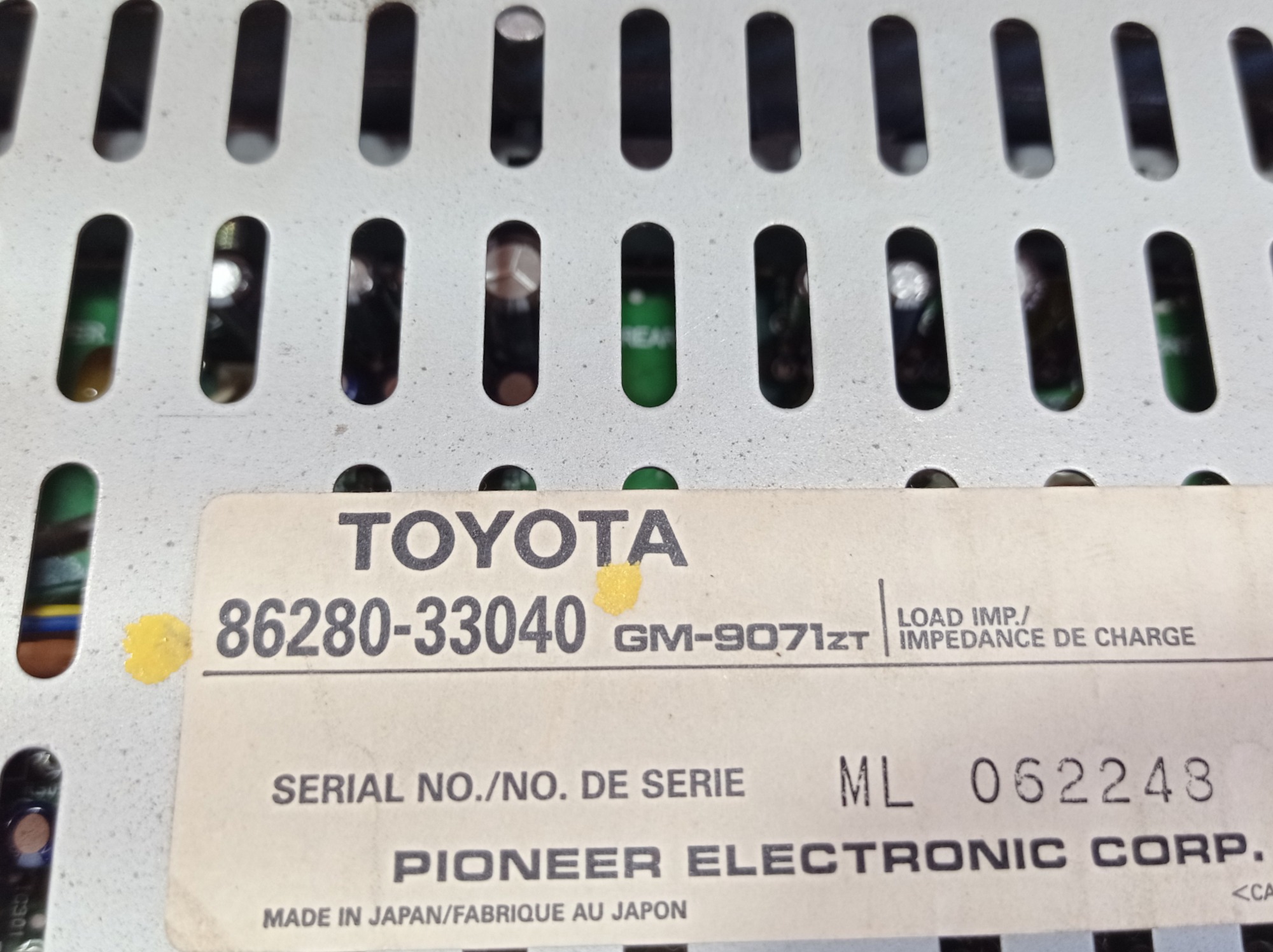 Módulo Som Lexus Es300 1993 86280-33040 V571 7