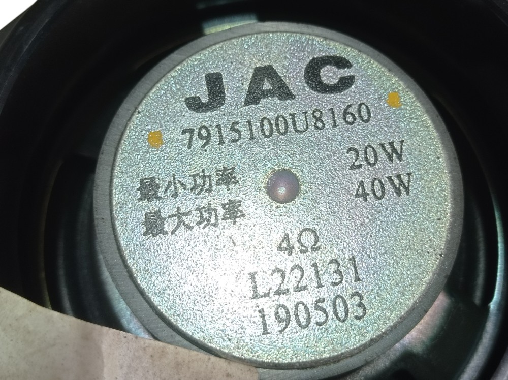 Alto Falante Traseiro Direito Jac Iev40 2020 V615 Preto 3