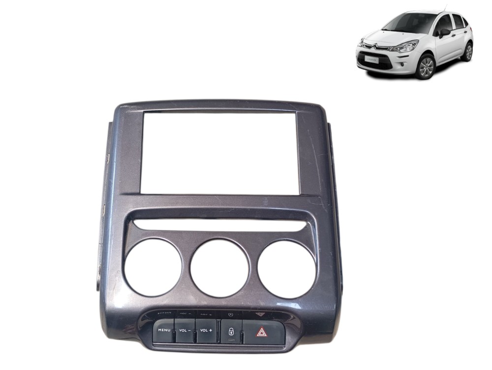 Moldura Central Rádio Multimídia Citroën C3 1.6 16V 2016 17