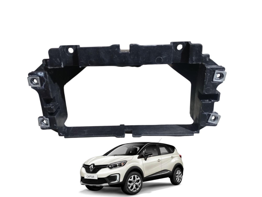 Moldura Suporte Radio Renault Captur 2.0 2017 2018 Preto Preto