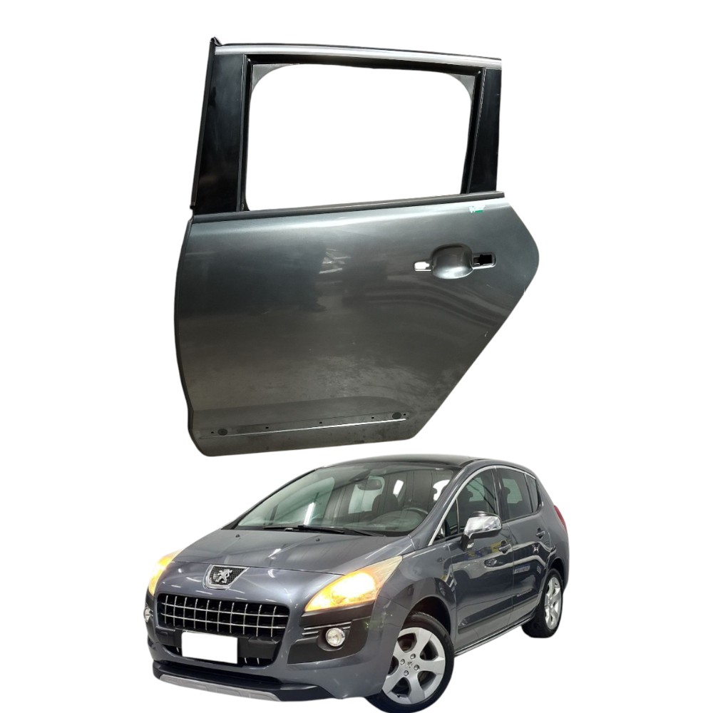 Porta Traseira Esquerda Peugeot 3008 Griffe Thp 2011 2012 Traseira Esquerda Cinza-escuro
