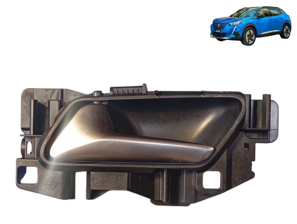 Maçaneta Interna Traseira Esquerda Peugeot 2008 2023 2025 Preto Dianteira/traseira