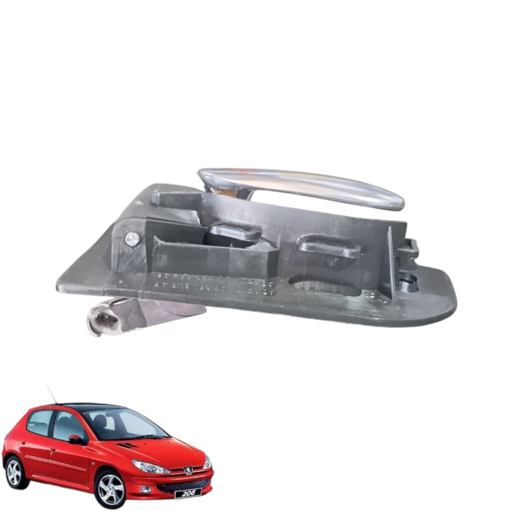 Maçaneta Interna Puxador Esquerdo Peugeot 206 2005 2006 Preto Dianteira/traseira Interna