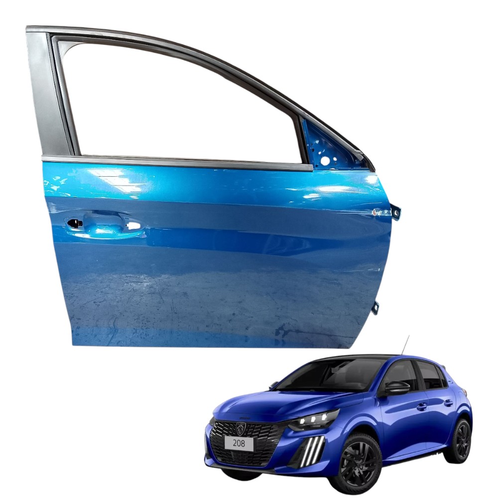 Porta Dianteira Direita Peugeot 208 Style 2023 2024 1.0 Dian Dianteira Direita Azul