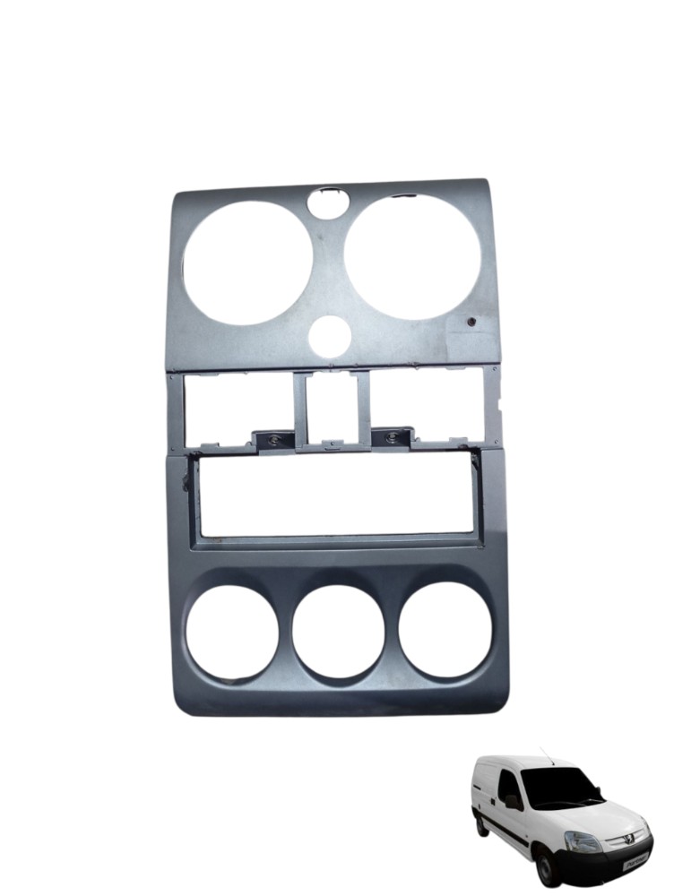 Moldura Painel Central Peugeot Partner Furgão 2021 2022 Cinza