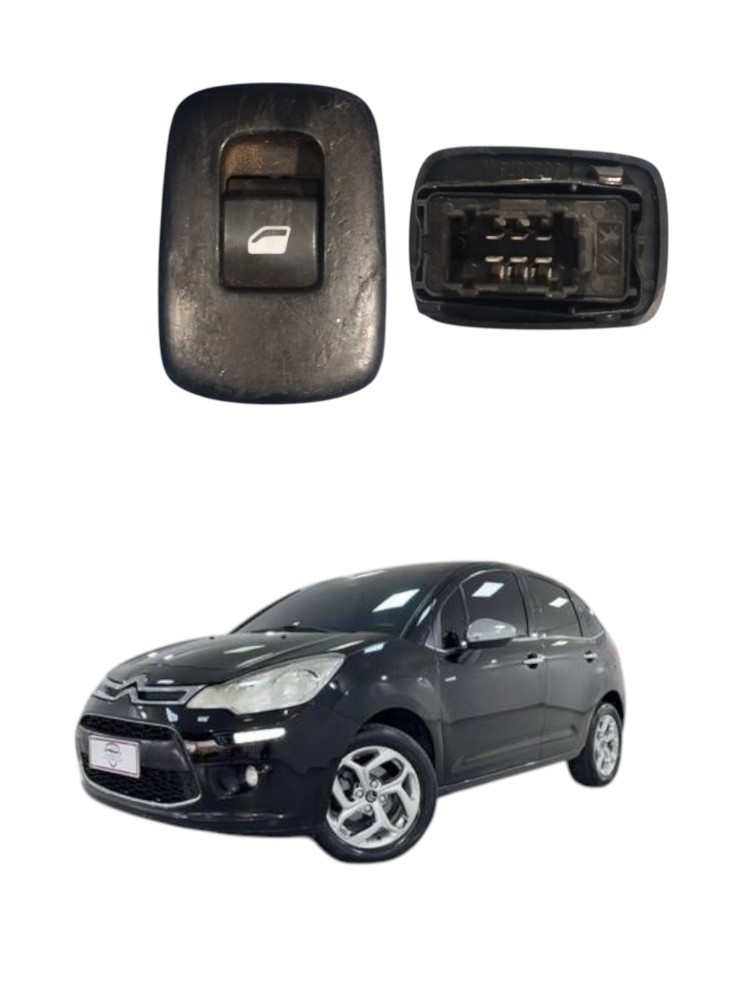 Botao vidro eletrico traseira esquerda citroen c3 1.5 tendance 2013