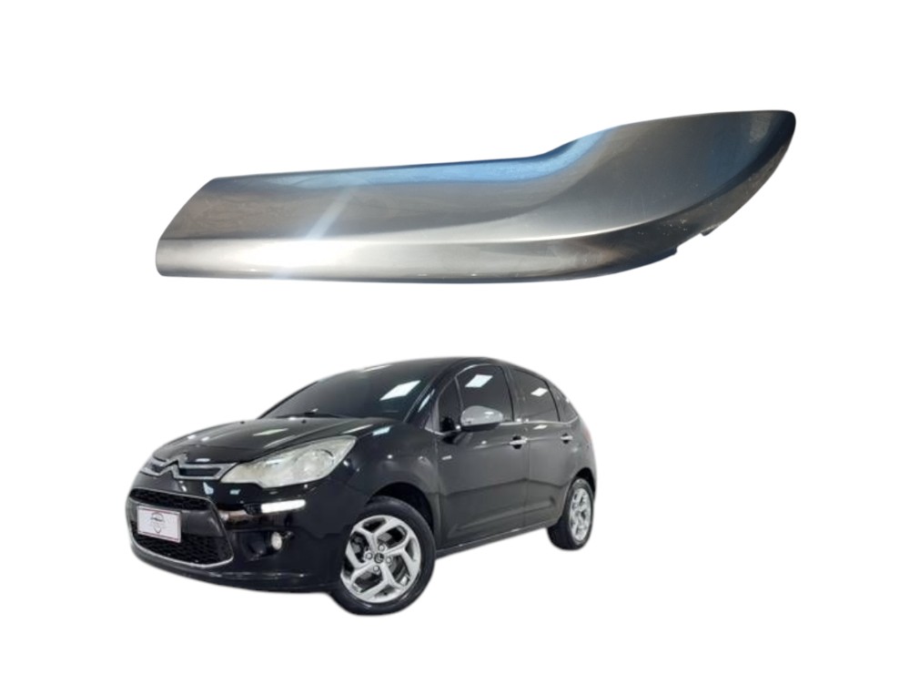 Moldura Puxador Porta Dianteira Direita Citroen C3 Tendance Prata/metalizado