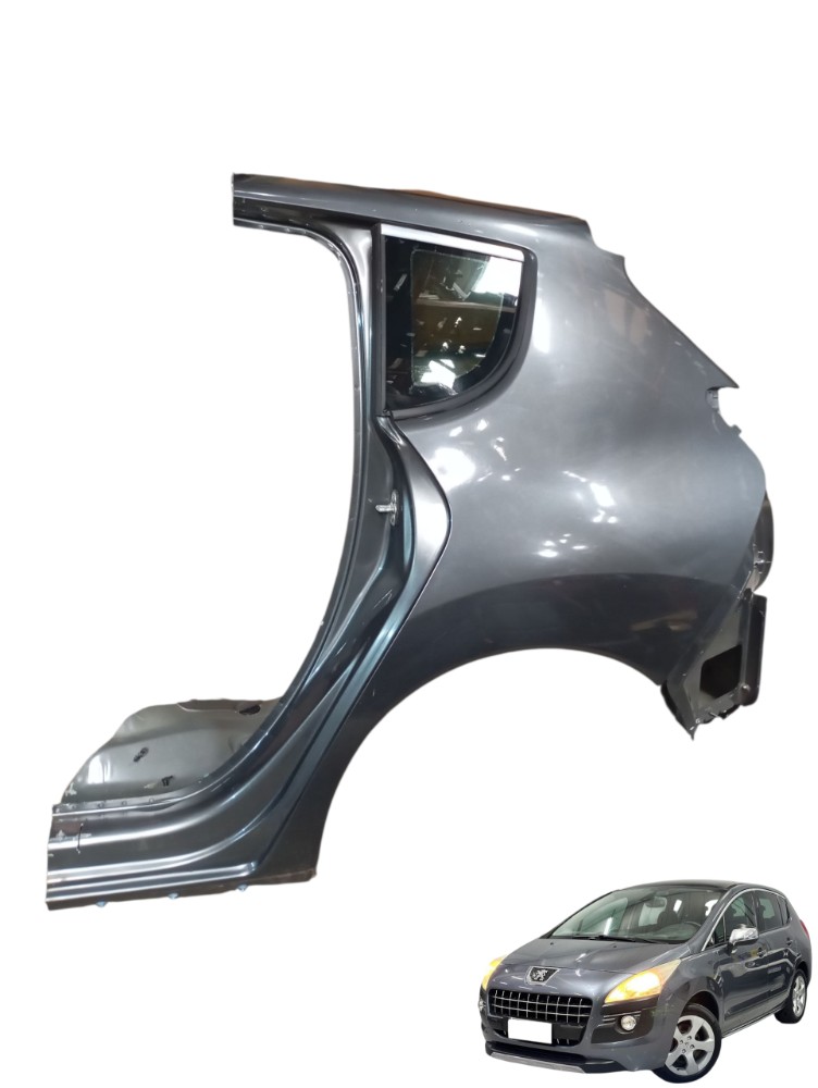 Lateral Traseira Esquerda Peugeot 3008 Griffe Thp 2011 2012 Cinza-escuro Traseira Esquerda
