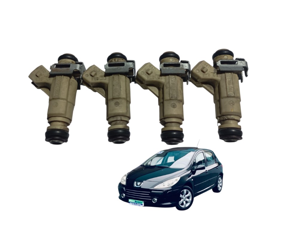 Jogo 4 Bicos Injetores Peugeot 307 1.6 2009 2010 Flex