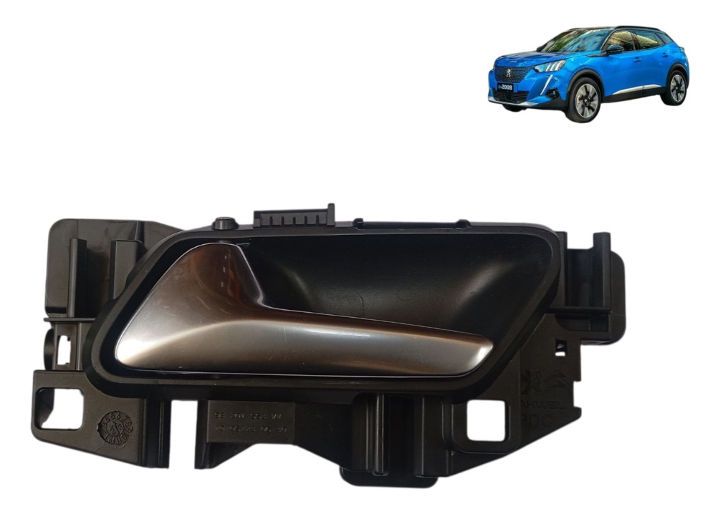 Maçaneta Interna Dianteira Esquerda Peugeot 2008 2023 2025 Preto Dianteira/traseira