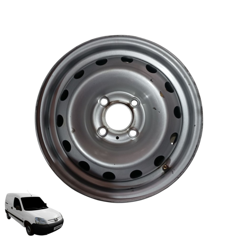 Roda Aro 14 Peugeot Partner Furgão 2021 2022 1.6 Prateado