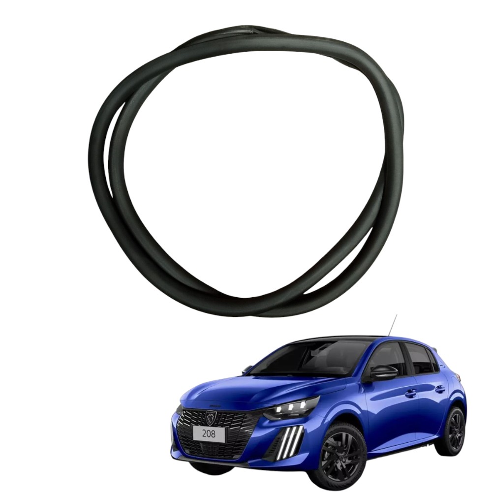 Borracha Da Porta Dianteira Esquerda Peugeot 208 Style 2023  Preto