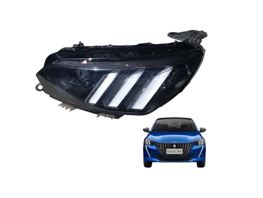 Farol Dianteiro Esquerdo Peugeot 208 Griffe 1.6 2021  Esquerdo/motorista