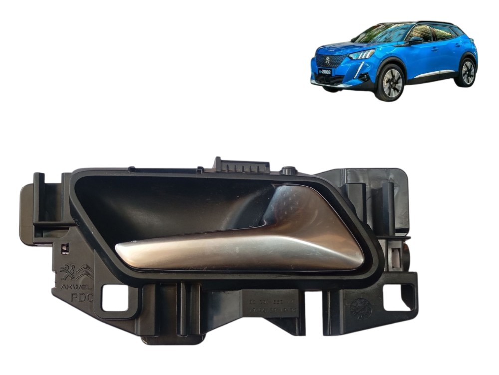 Maçaneta Interna Direita Peugeot 2008 Elétrico 2023 2025 Preto Dianteira/traseira