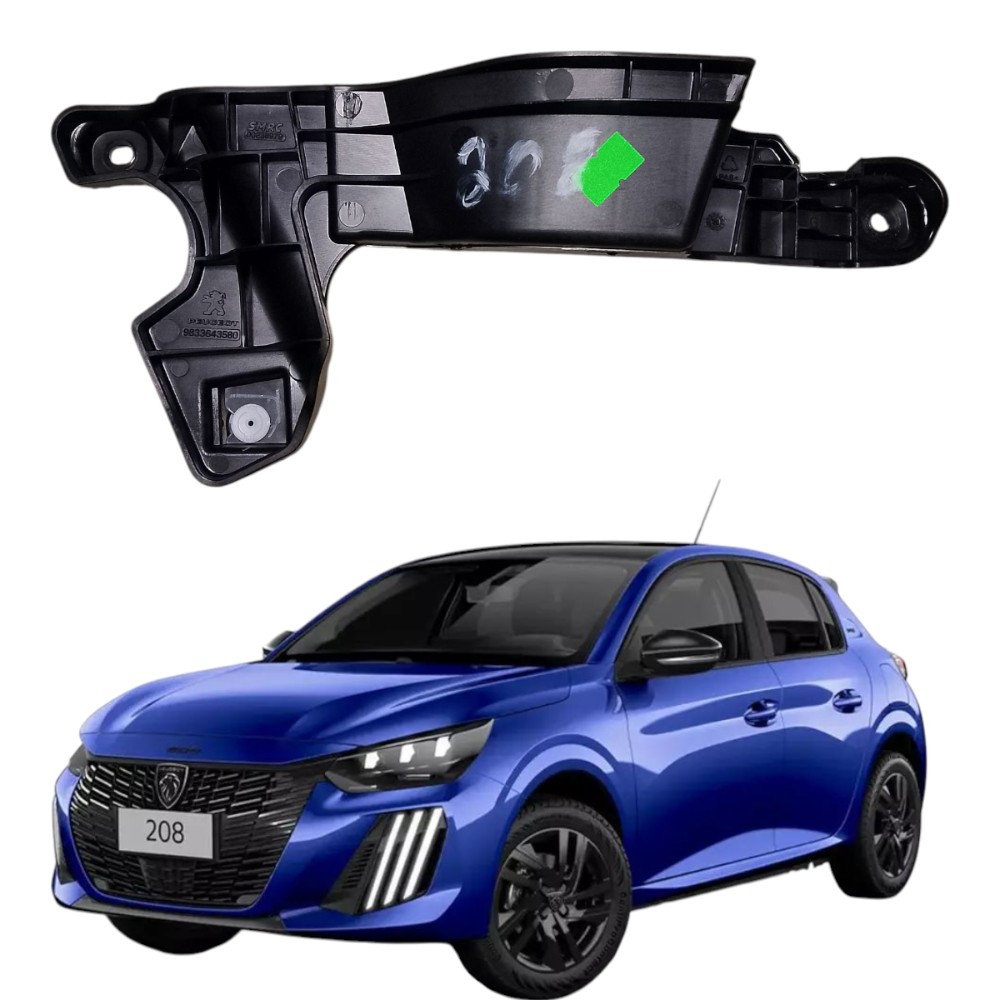 Suporte Forro Traseiro Esquerdo Peugeot 208 Style 2023 2024 Preto