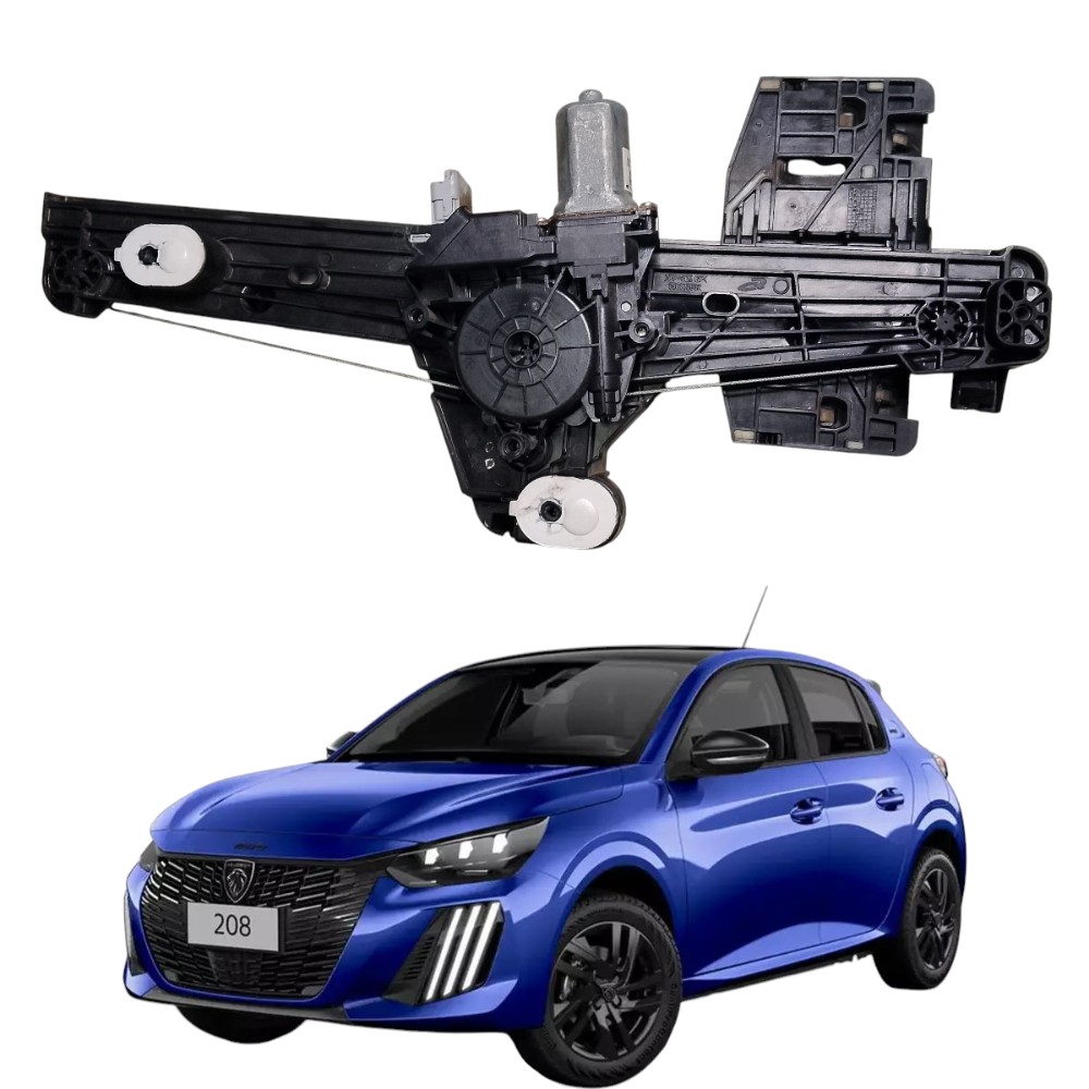 Máquina Vidro Traseiro Esquerdo Peugeot 208 Style 2023 2024