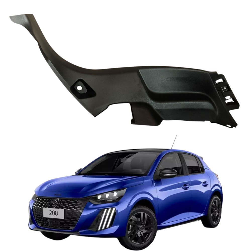 Soleira Porta Traseira Direita Peugeot 208 2023 2024 1.0 Preto
