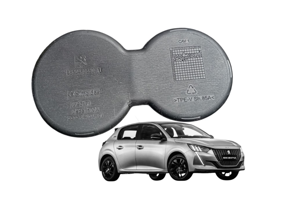 Borracha Porta Copos Peugeot 208 1.0 Style 2023
