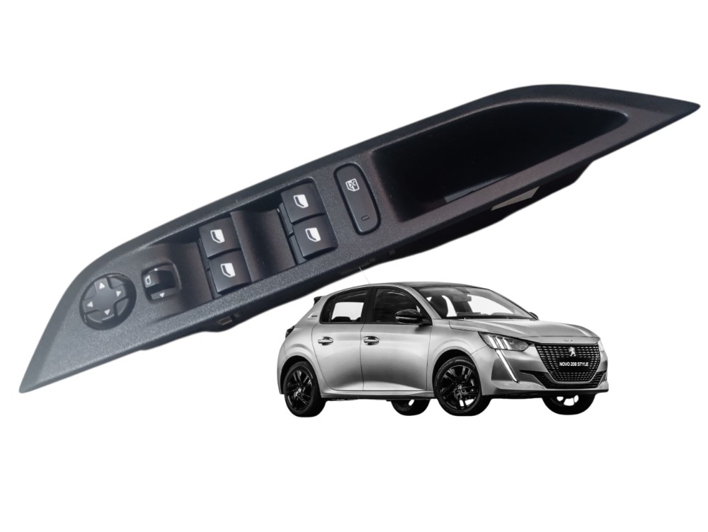 Comando Botao Vidro Dianteira Esquerda Peugeot 208 1.0 Style 2023