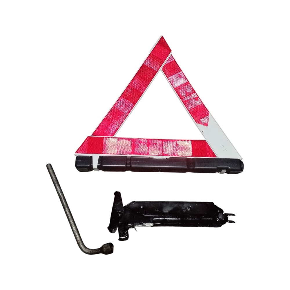 Kit Macaco Carro Chave De Roda Cruz Triangulo Universal