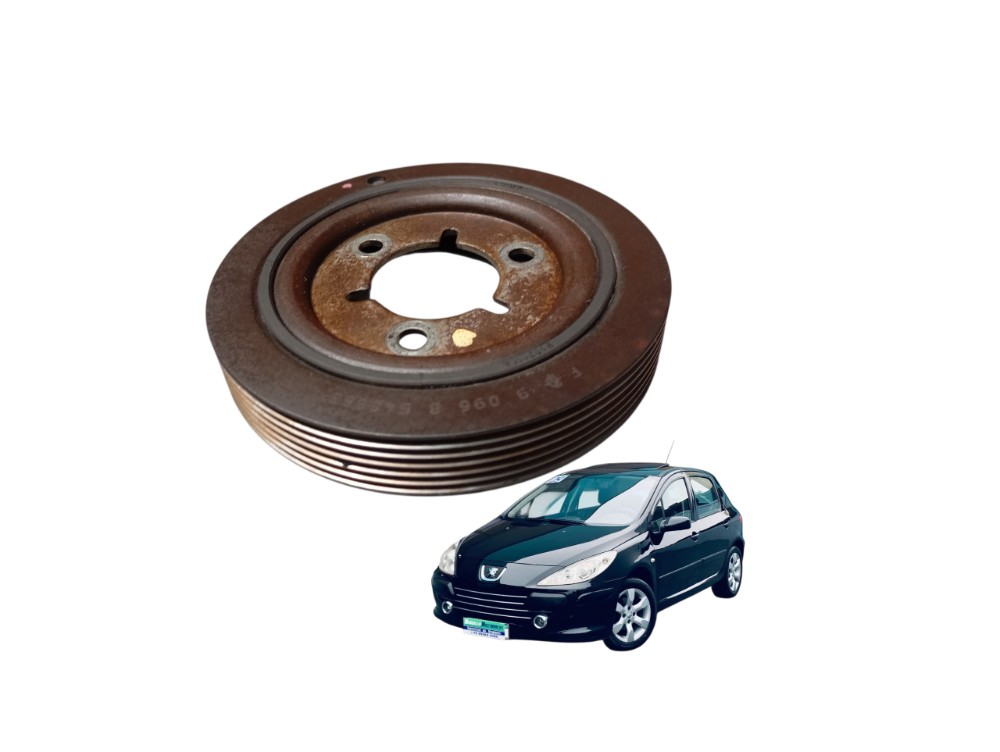 Polia Eixo Virabrequim Peugeot 307 1.6 2009 2010 Flex