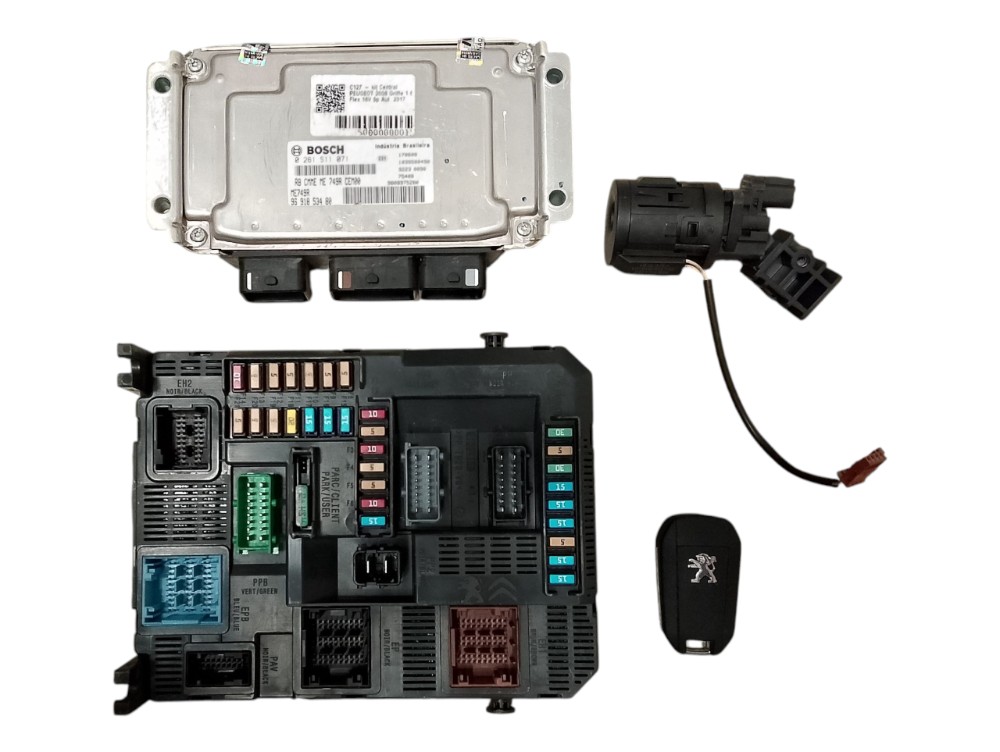 Kit Code Injeçao Central Peugeot 2008 1.6 16v 2019