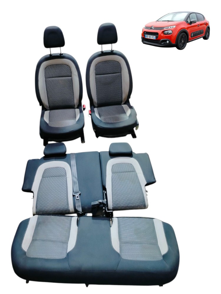 Jogo De Banco Citroen C3  2015 2016 2017 2018 Preto