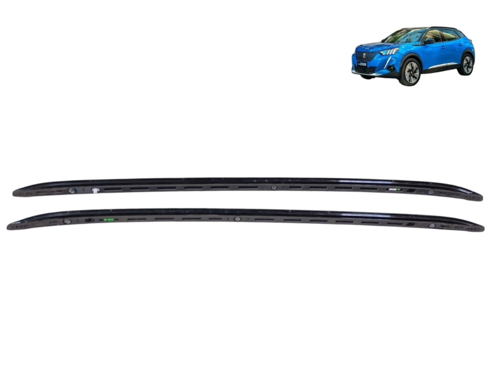 Par Rack Teto Longarinas Peugeot 2008 Elétrico 2023 24 2025 Preto