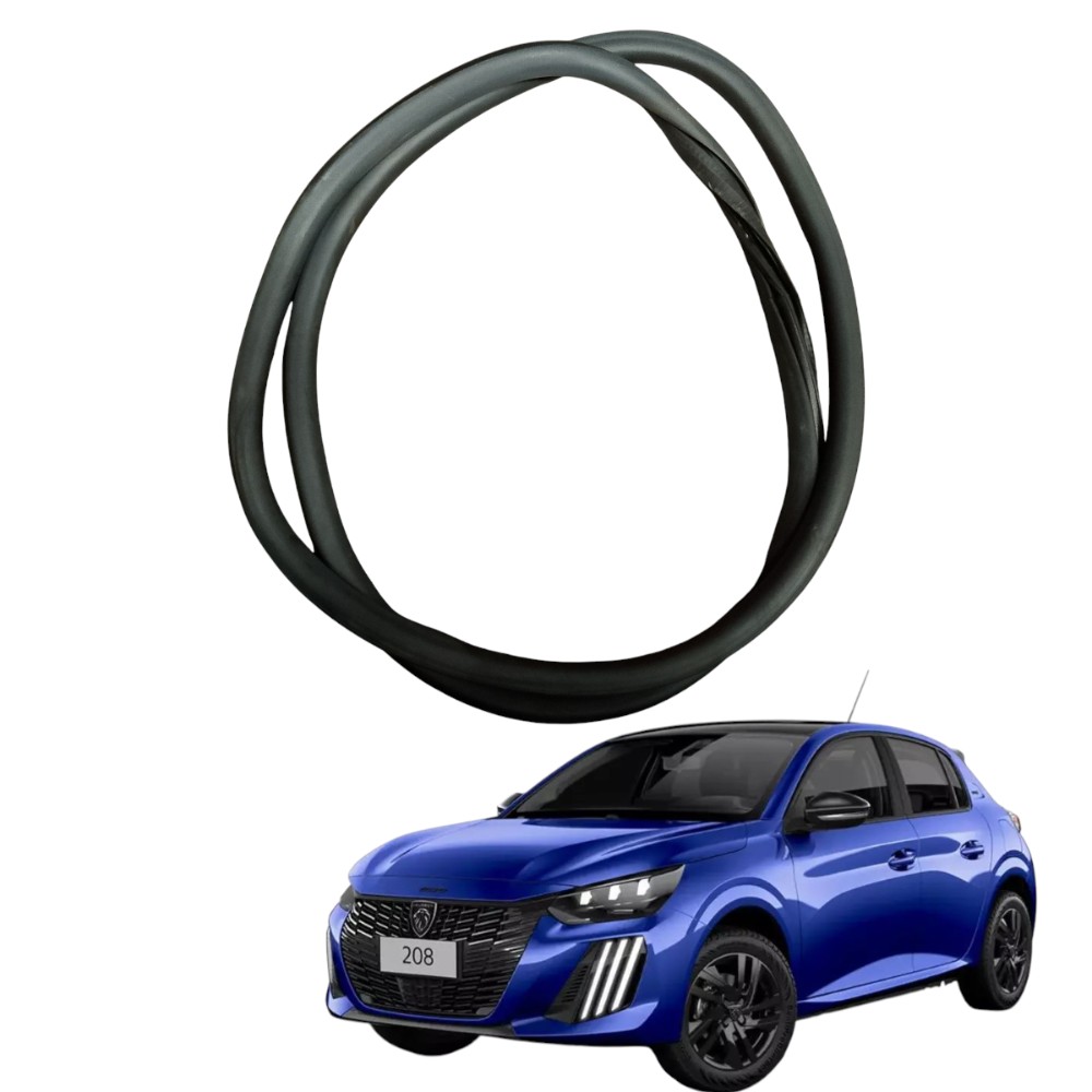 Borracha Porta Dianteira Direita Peugeot 208 Style 2023 2024 Preto