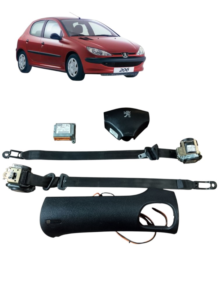 Kit Airbag Peugeot 206 1.0 1.4 1.6 2003 2004