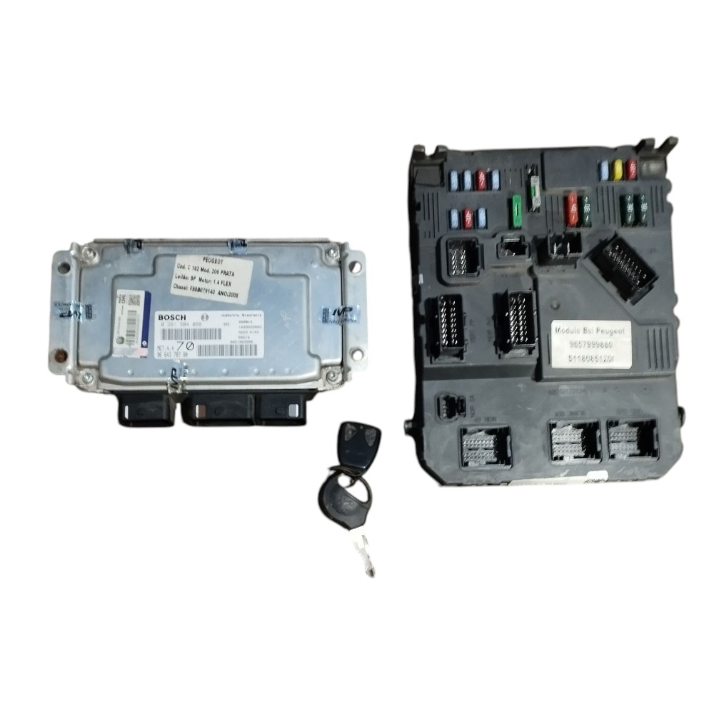 Kit Code Injeção Central Peugeot 206 1.4 2005 2006
