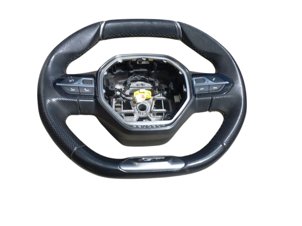 Volante Multifuncional Em Couro Peugeot 2008 1.6 2021  Preto