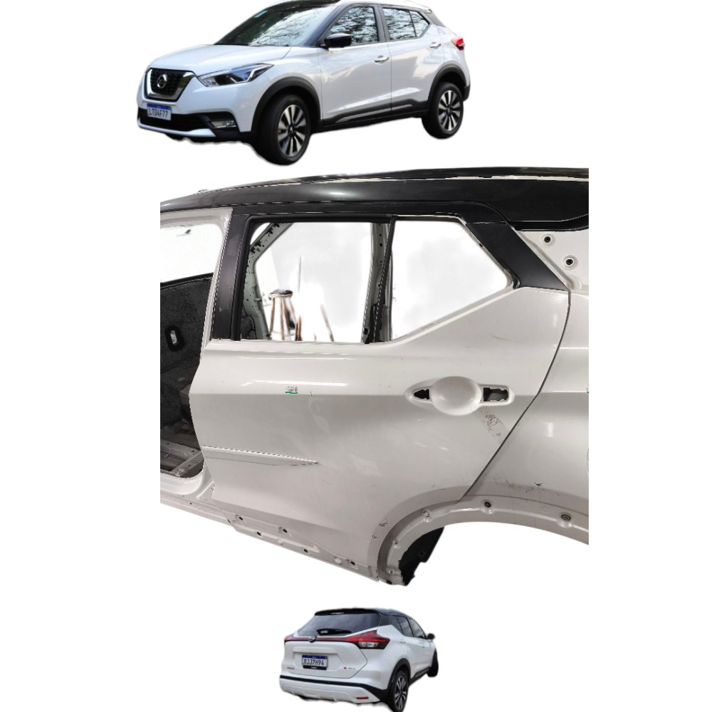 Porta Traseira Esquerda Nissan Kicks 2015 Ao 2022 Original Traseira Esquerda Branca