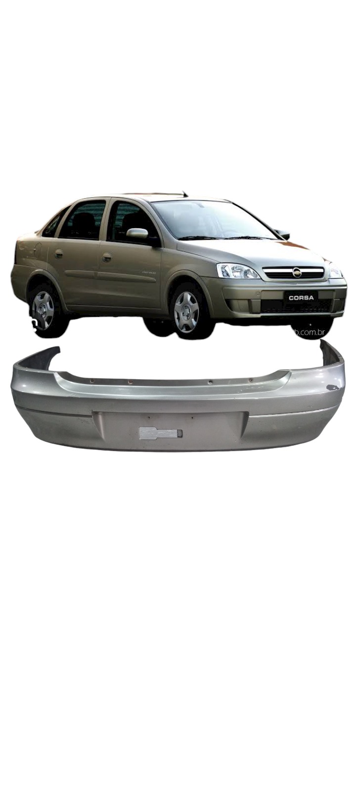 Parachoque Traseiro Gm Corsa Maxx Joy 2002 A 2011