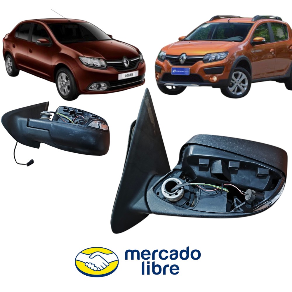 Retrovisor Lado Esquerdo Elétrico Sandero Logan 2015 Ao 2020