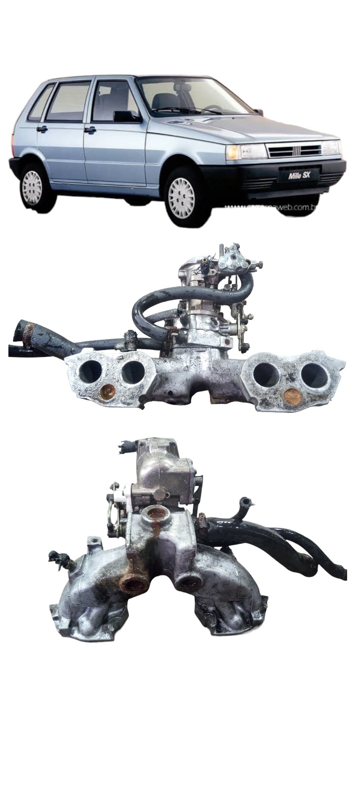 Coletor Admissao Fiat Uno 1.08v Alcool 1984 A 1995