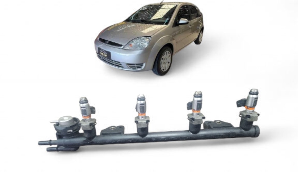 Flauta C/Bico Injetor 1.6 Ford Fiesta 2006 Original