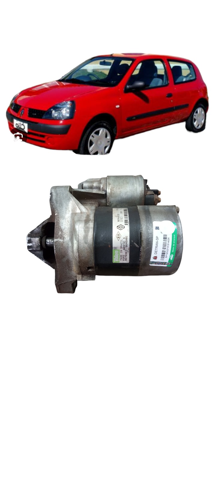 Motor Arranque Renault Clio 1.0 16v 2003 A 2004