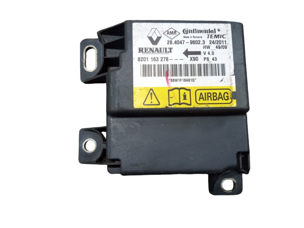Modulo airbag renault logan sandero 2008 a 2014